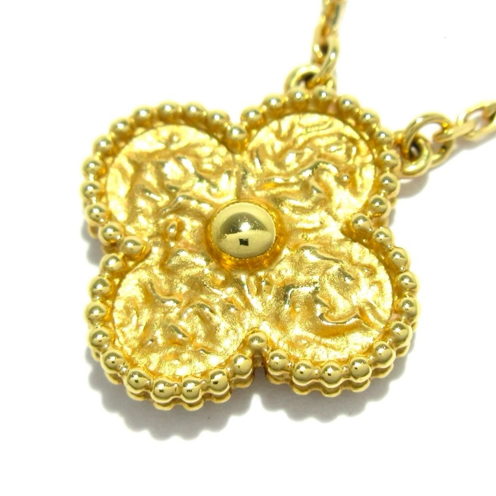 Van Cleef and Arels Vintage Alhambra Gold Clover Necklace